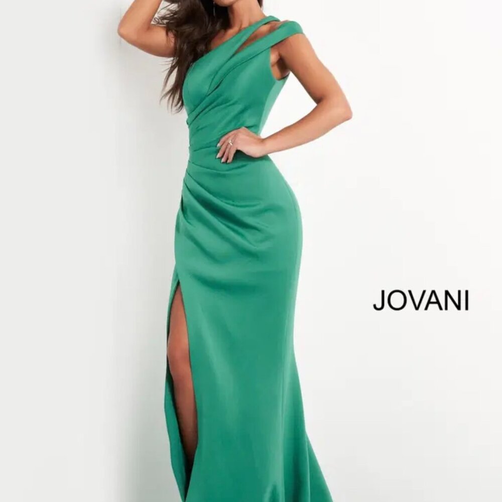 Jovani Emerald Green Scuba Gown